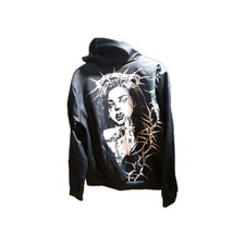 Gothic StayCold Design kaputzensweatshirt "MiddleFingerUp" Polyester Gr. L NEU!