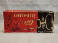 Vintage Mason Carve-Rite Turkey Ham Meat Cutting Carving Fork Holder