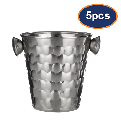 5 Stück 14 cm Silber Honigbiene Design Eiskübel Griff Robuster Edelstahl
