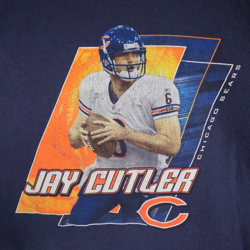 Chicago Bears Jay Cutler NFL Shirt Navy Blue Large 21x27 - Picture 2 of 16