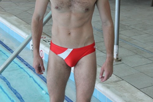 N2N EC1 Eclipse Sport Men's Swim Brief Red Size S Brand New Vintage - Picture 3 of 10