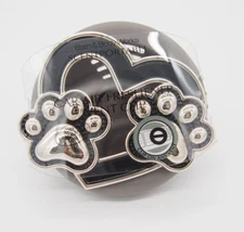 Bath & Body Works Black Gold Heart Paw Print Animal Scentportable Car Vent Clip
