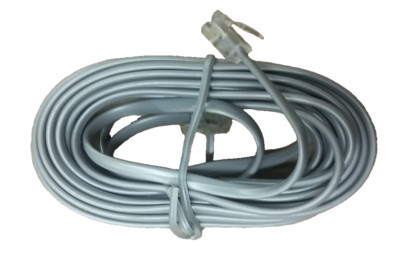 Telephone Line Cord Cable Wire RJ11 DSL Modem Fax, Phone to Wall 16ft - Gray