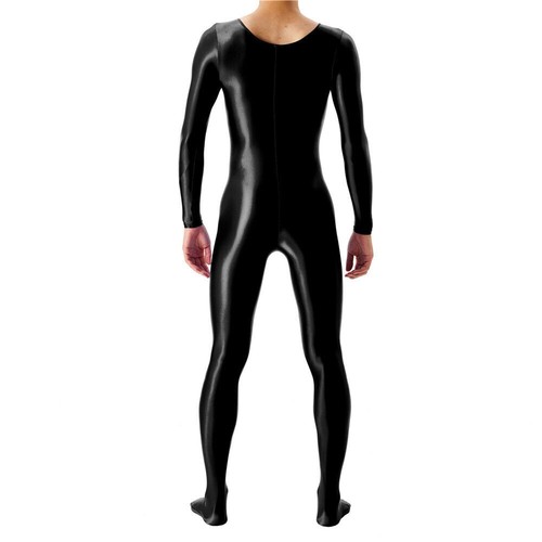 Men's Satin Shiny Bodystocking Glossy Elastic Jumpsuit Catsuit Wet Look Bodysuit eBay