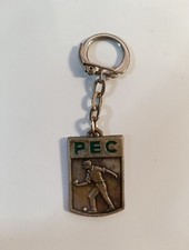 Porte-Clés Key Ring Clé FRANCE VINTAGE Rare Ancien PASTIS PÉTANQUE PEC