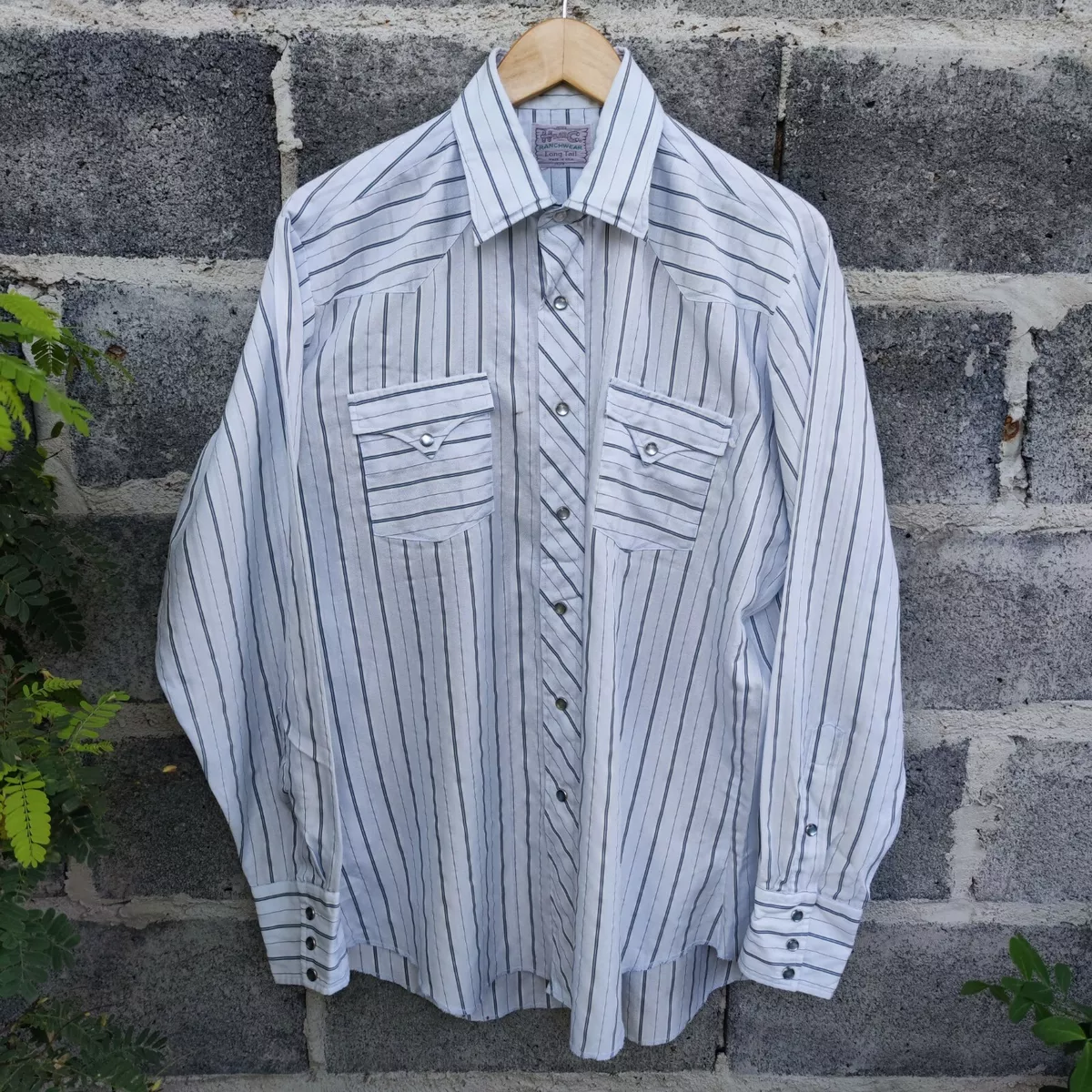 Vintage 70s H Bar C Striped Western Rodeo Shirt USA