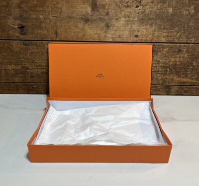 HERMES ギフトボックス 15個セット Authentic HERMES Box for Gift 15” x 9” x 2.75” + Ribbon Fits Shirt