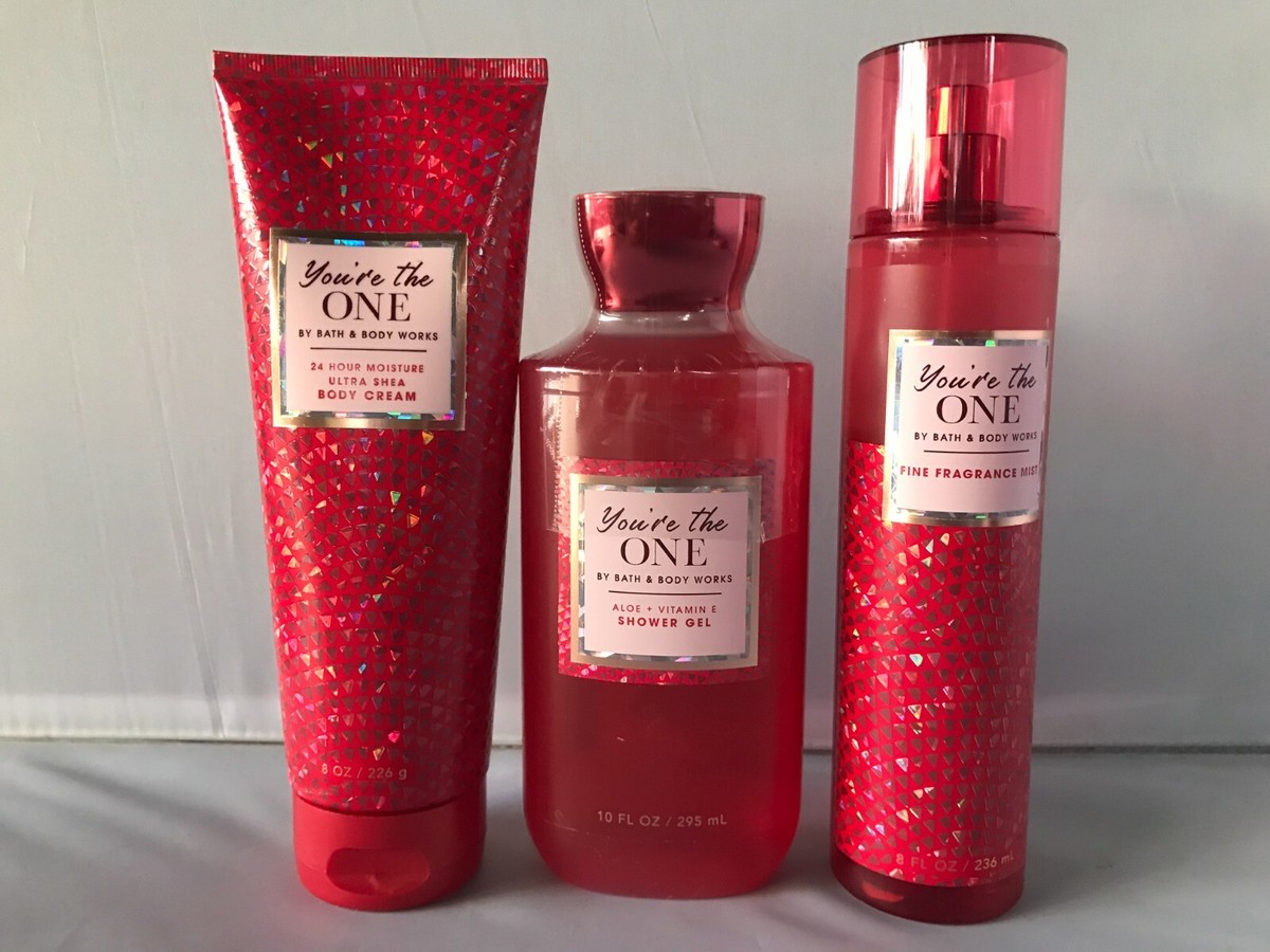 Bath & Body Works YOU'RE THE ONE Gift Set Body Mist Cream & Shower