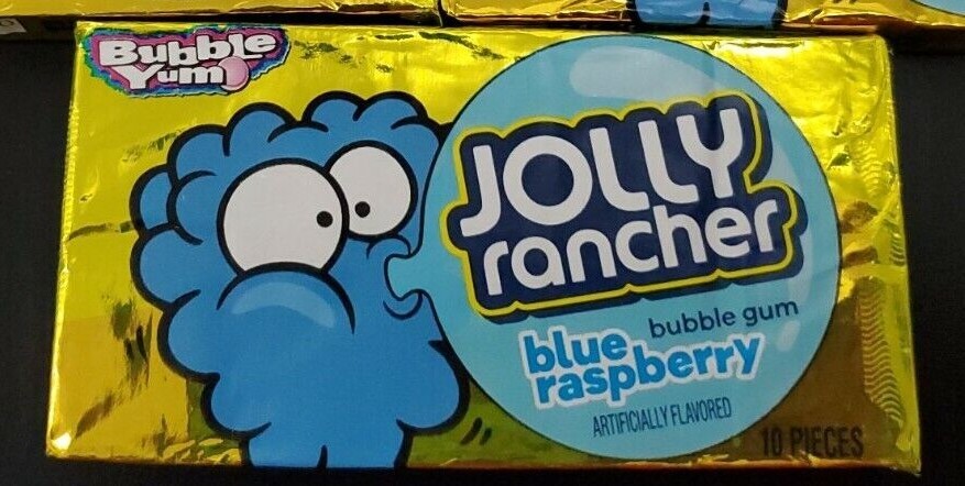 1 Pack Bubble Yum Jolly Rancher Blue Raspberry Chewing Gum