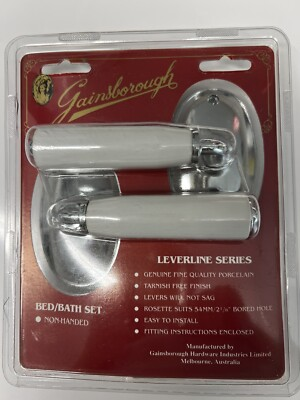 #ad RARE Gainsborough White Porcelain amp; Chrome Locking Lever Set Bed amp; Bath 84809 $109.98