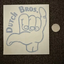 DUTCH Bros STICKER Decal BLUE Hang LOOSE Hand DB Rare HTF Coffee OLD Stock