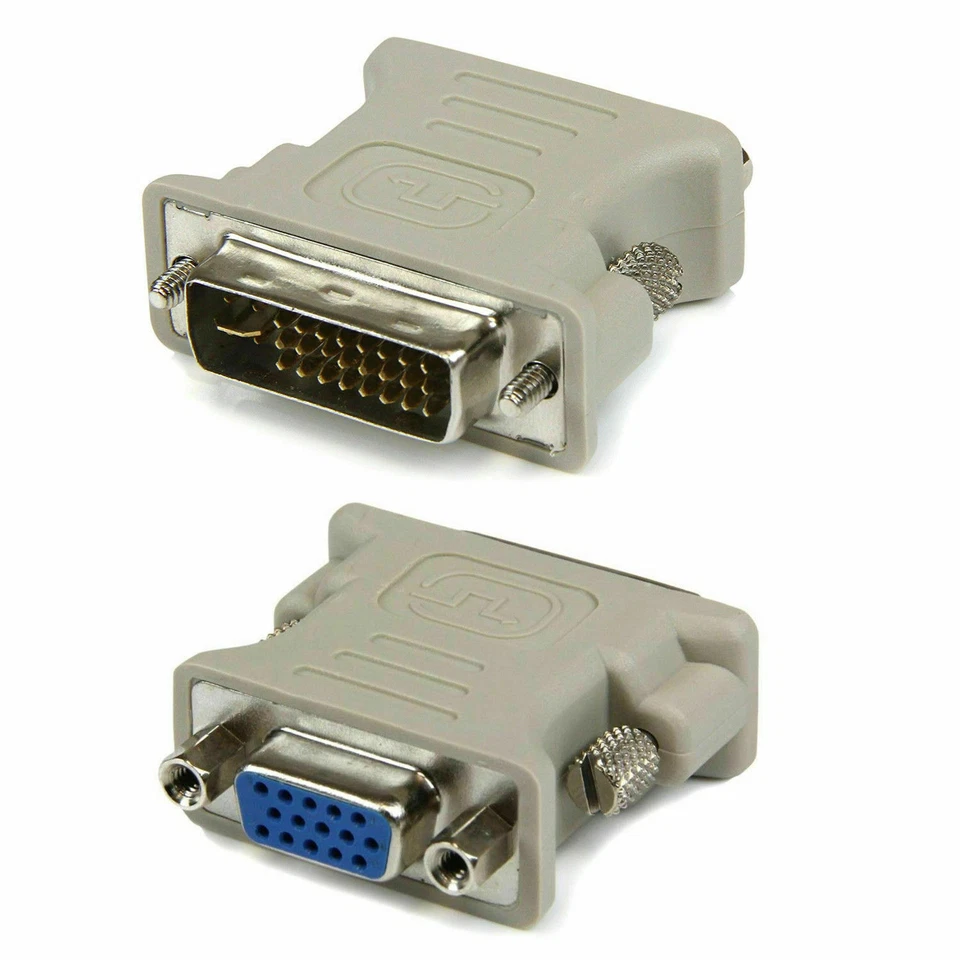 DVI-I Male Dual-Link 24+5 to VGA Female DE-15 Video Monitor Adapter Converter US - Image 3 of 4