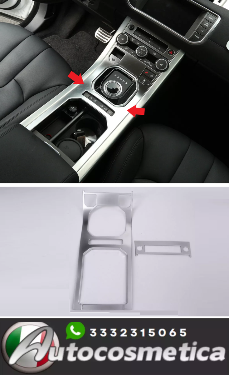 Striscia Decorativa Per Console Land Rover Range Rover Evoque (2012-2018) In ABS Effetto Carbonio