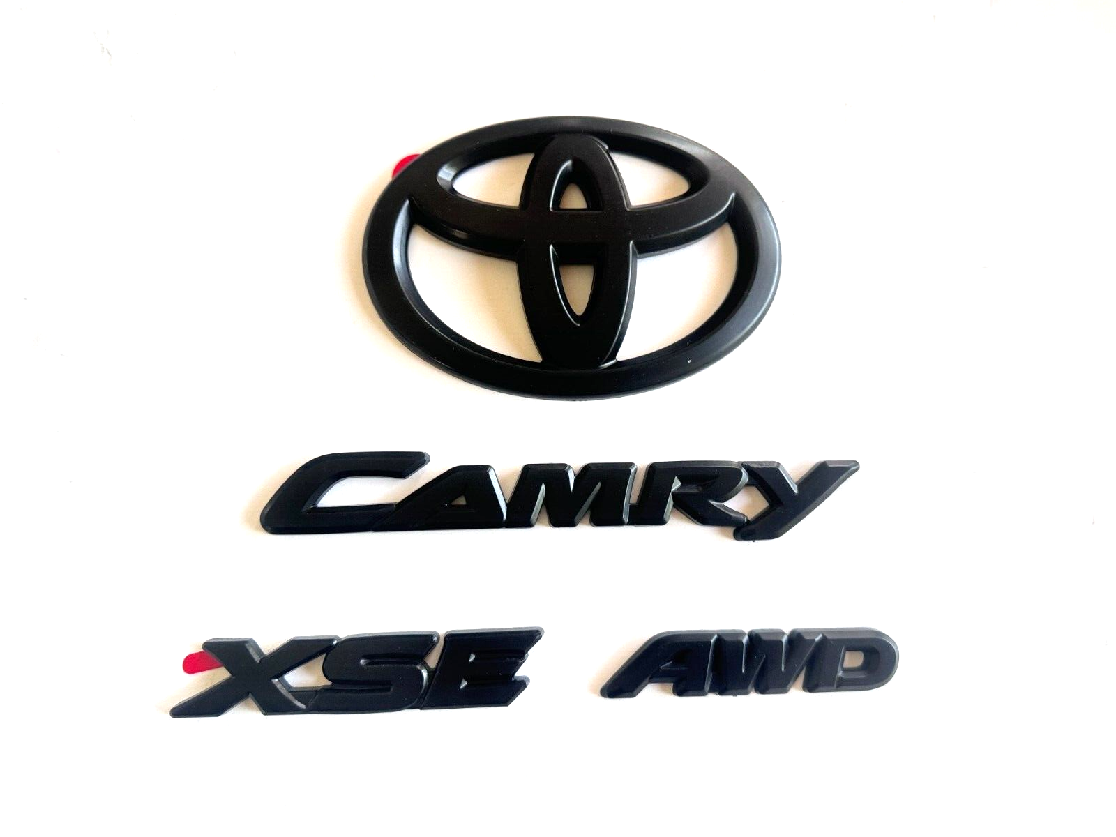 4PS 2012-2015 TOYOTA CAMRY XSE AWD Matte Black EMBLEM OVERLAY KIT 75431 ...