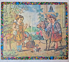 Antique Victorian Block Puzzle Set – 6 Scenes – Original Box & Cards Lithograph
