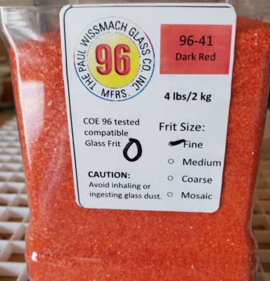 Wissmach Glass Frit 96 COE Fine, Med, Course Pick Colors 3.5oz