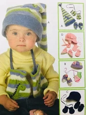 McCall's INFANTS' & TODDLERS HATS, MITTENS & BOOTIES Sewing Patterns M5539 UNCUT