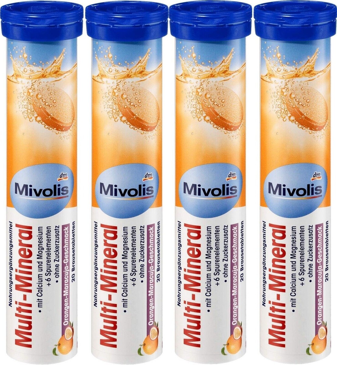 Lot De 4 Boîtes De 20 Comprimés Effervescents Multivitaminés MIVOLIS - Neuf Sous Blister
