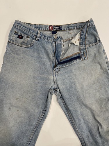 Vintage 90’s Chaps Ralph Lauren Relaxed Fit Jeans Blue Mens Size 35x28 GUC - Picture 5 of 12