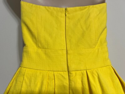 chinese dress ladies French Connection Yellow Embroidered Dress Size S – ReThreads.shop main image 1