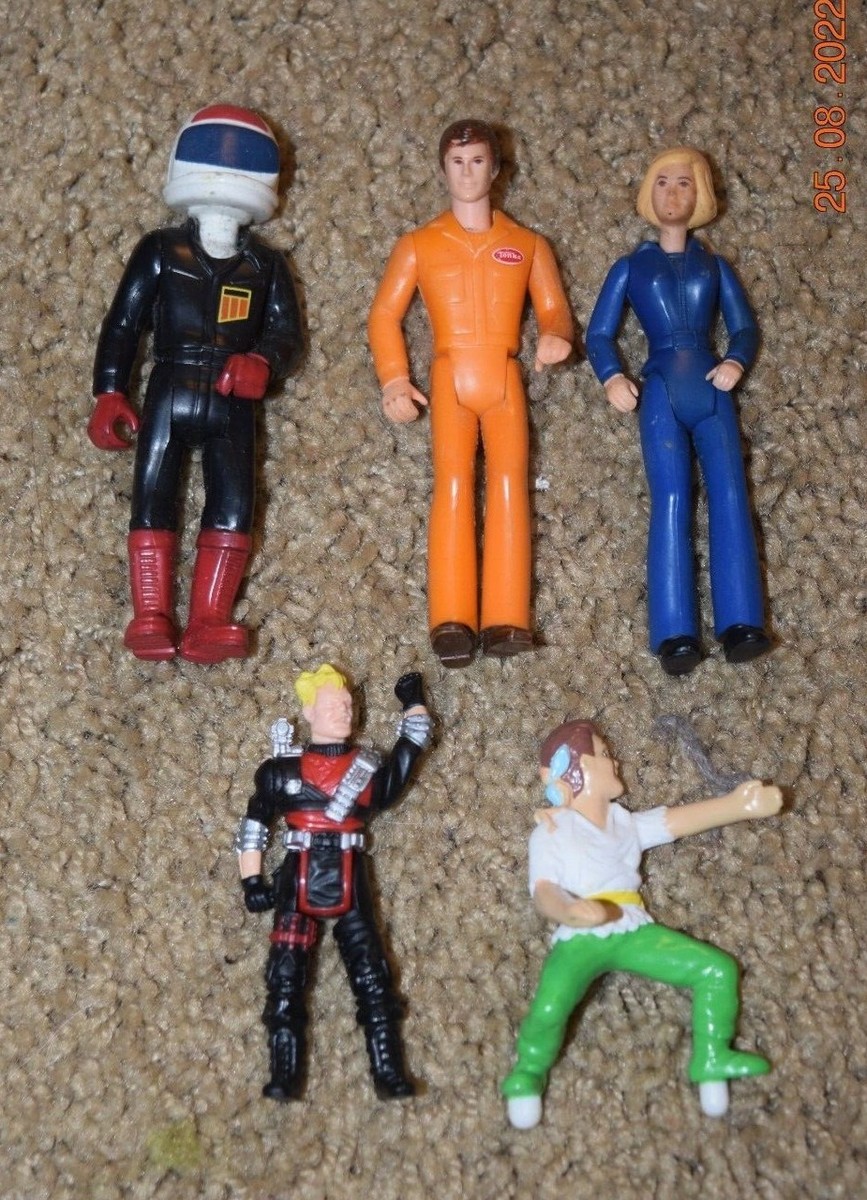 VINTAGE, FIVE (5) ASSORTED TOY FIGURES, Multi-Color, Pre-Owned (c