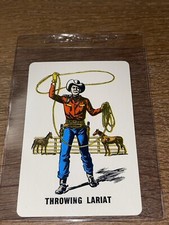 Vintage 1960 Cowboys  Indians Card Game Playing Card   Educards RARE CONDITION