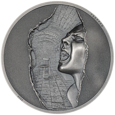 Silbermünze Trapped (5.) Flucht 2023 - Cook Inseln - Gewölbte Prägung - 1 Oz AF