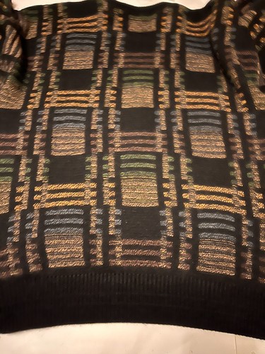Jantzen Men's Vintage Long Sleeve Sweater Size Large Made in USA 1980-90's block - Picture 6 of 13