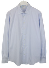 SUITSUPPLY Custom Made Slim Fit Formal Shirt Men's 45L / 17 3/4L Pinstriped