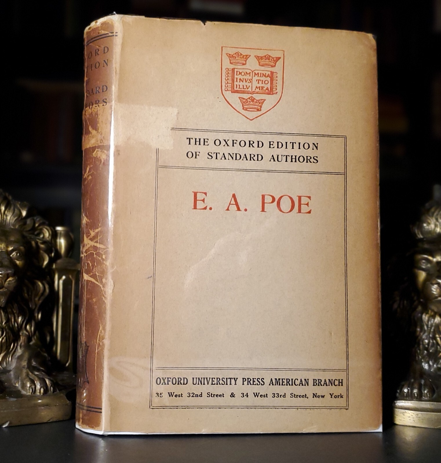 The Complete Poetical Works of EDGAR ALLAN POE 1919 Oxford Press w/ DUST JACKET!