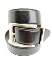 NAUTICA Boys' Men's Black Brown Reversible Leather Dress Belt Size 26
