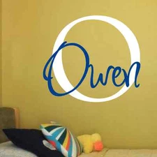 Monogram Personalize Custom Name Vinyl Wall Decal Nursery Bedroom Child Girl Boy