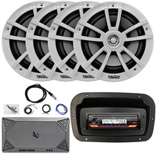 JVC KD-X38MBS LED AM/FM Receiver, 4x 6.5" Speakers, 4 Channel Compact Amplifier