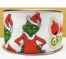 6 Yards Of 1  grinch Grosgrain ribbon