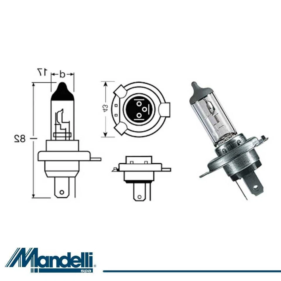 Lampada H4 12V-60/55W / P43T Bmw R 1150 Rs Abs 2002-2005 404202015#414 Foto 2 de 2
