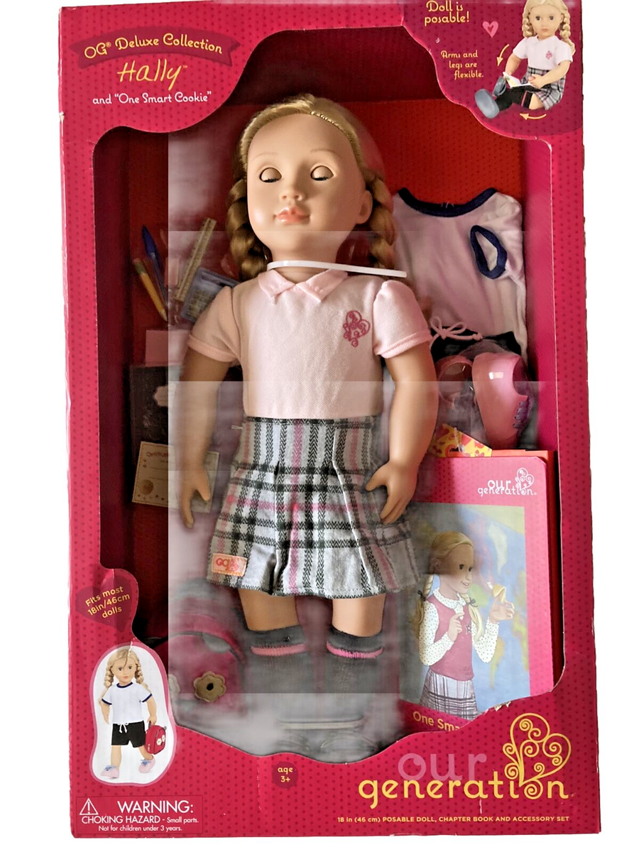 Our Generation Hally and “One Smart Cookie” Doll Accessories 3+ NEW