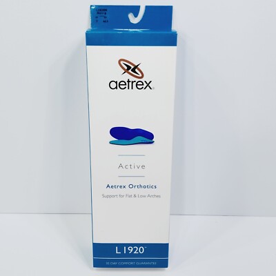 Aetrex Men's Lynco Foot Orthotics Active Flat/ Low Arch L1920M Sz