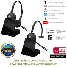 [5 Complete Set] Jabra Engage 65 Wireless Headset, Stereo/mono (no Boxes)