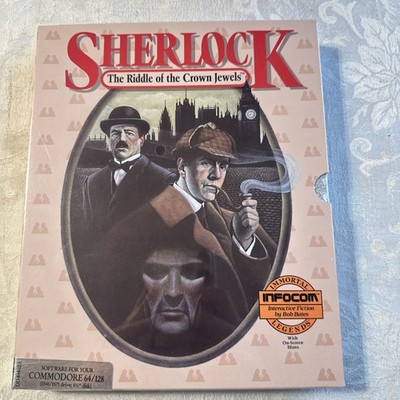 Sherlock: The Riddle of the Crown Jewels 1988 Infocom Game, New Commodore 64