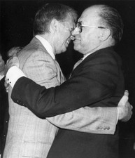 American President Jimmy Carter Prime Minister Menachem Begin gree - Old Photo