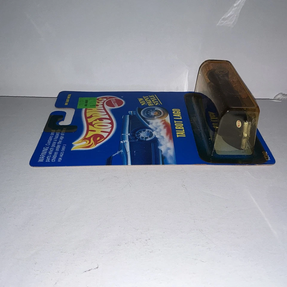 Hot Wheels 1992 Blue Card #250 Talbot Lago Black w/Chrome 7 Spoke Wheels (B52) - Image 4 of 4