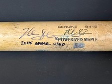 Max Schuemann A's Auto Signed 2025 Game Used Cracked Bat MLB Hologram