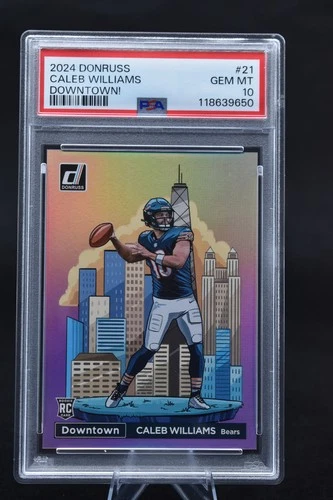 2024 Donruss Downtown Regular #21 Caleb Williams Bears RC Rookie SP PSA 10 GEM