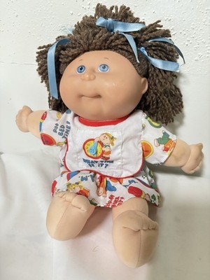 Vintage Hasbro Cabbage Patch Kids Doll 1990 First Edition What Time Is It? Brown