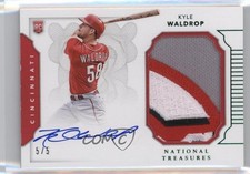 2016 Panini National Treasures Green 5/5 Kyle Waldrop #181 Auto 1p5