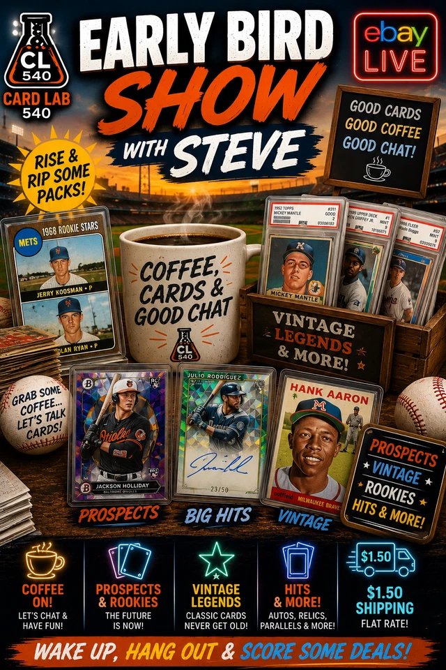 EARLY BIRD SINGLES SHOW with Steve ⚾ all baseball ⚾ RISE & SHINE