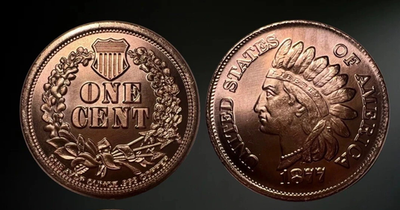 #ad 1 oz 1877 Indian Head Cent .999 Pure Copper Bullion Round Secured in Capsule $6.00