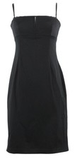 Laundry Dress Sz 4 Black Lace Trim Bodice Detail Cotton Blend LBD Sexy Dress
