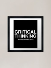 Listing image for Critical Thinking Is The Other Naci Framed Wall Art Poster Canvas Print Picture