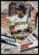 2021 Stadium Club Chrome #BTC-9 Christian Yelich Beam Team Milwaukee Brewers